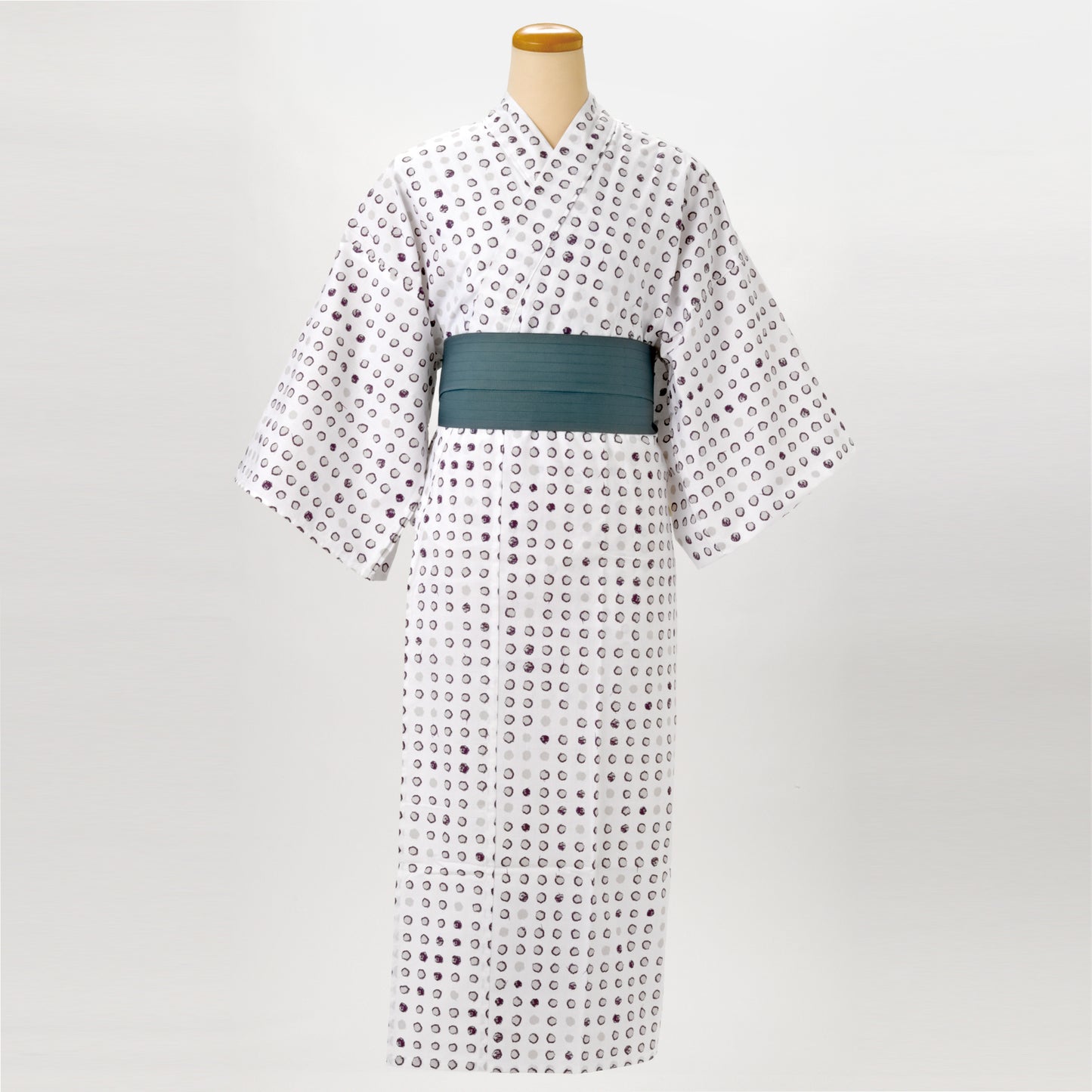 ゆかた 豆輪紋〈茄子紺色〉