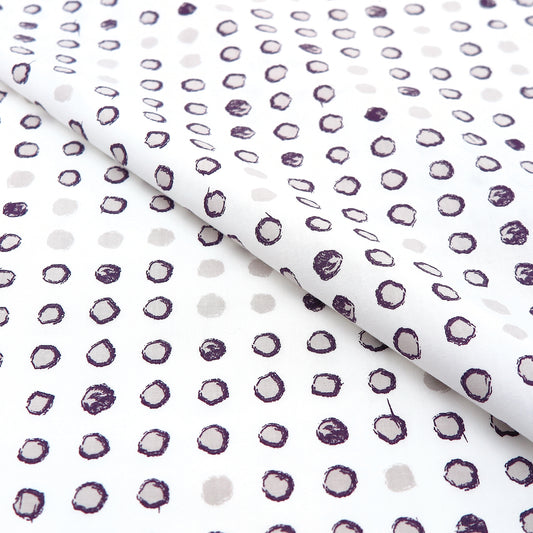 ゆかた 豆輪紋〈茄子紺色〉