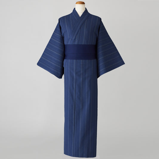 花凛 -織-　先染めしじら織浴衣〈紺青色〉