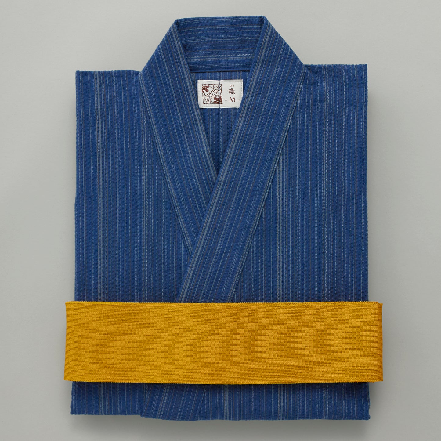 花凛 -織-　先染めしじら織浴衣〈紺青色〉