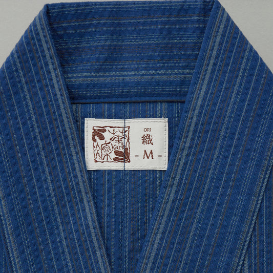 花凛 -織-　先染めしじら織浴衣〈紺青色〉