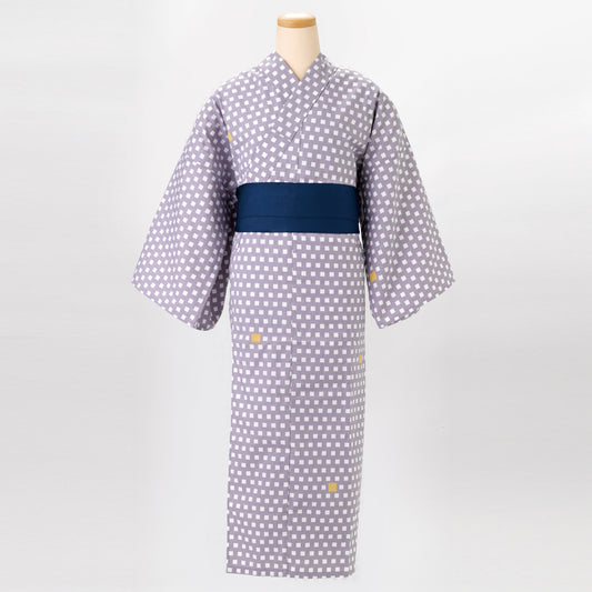 ゆかた 飛石格子〈浅紫〉