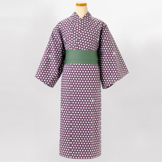 ゆかた 飛石格子〈本紫〉