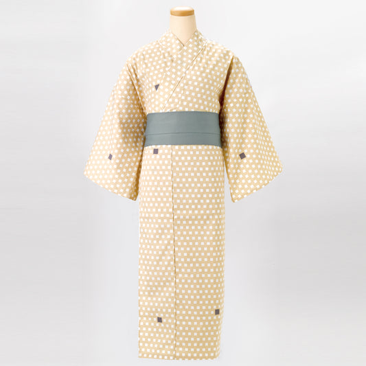 ゆかた 飛石格子〈うこん〉