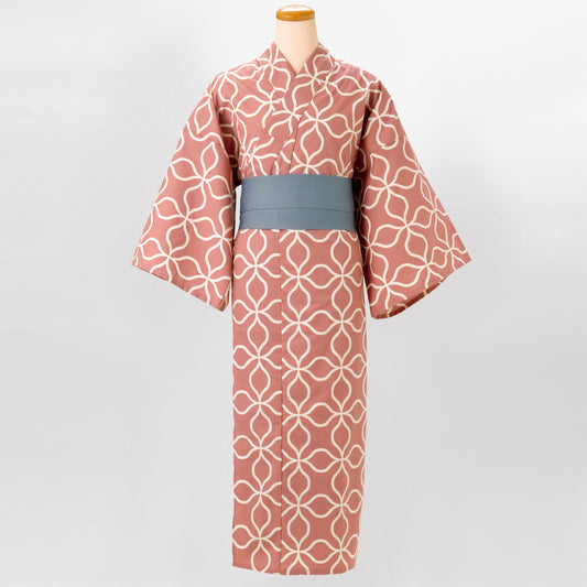 ゆかた 花菱〈桃紅〉